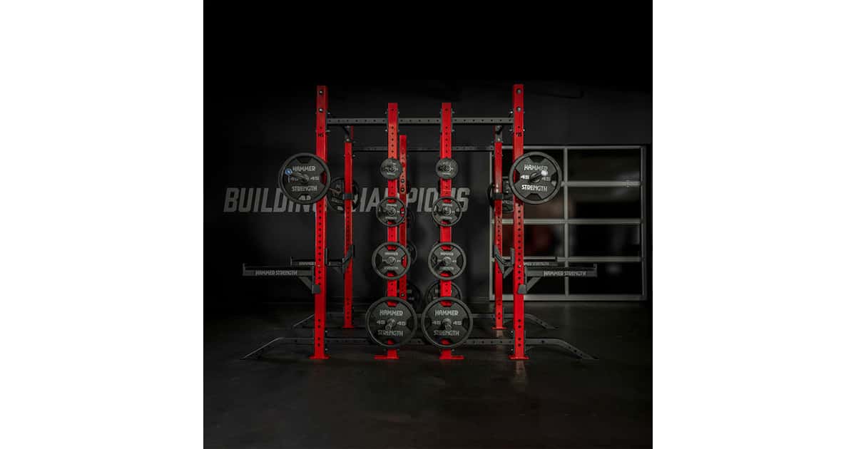Hammer Strength HD Athletic NX Power Rack 6 Post - Premium Catches  (.HDW-PR-6P-PBC) - Life Fitness